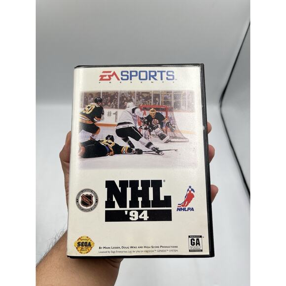 NHL Hockey '94 (Sega Genesis, 1993) Complete CIB ~ Tested & Working - Picture 12 of 16